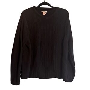 Carbon 2 Cobalt Mens Cotton Cashmere Blend Sweater SZ‎ L